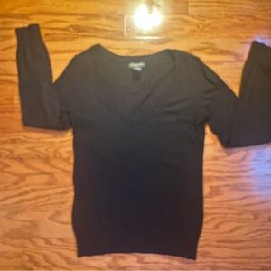Banana Republic medium low V neck black long fit sweater.